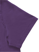 Crew Neck Purple plain T-shirt with short sleeve