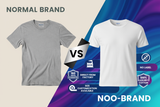 normal brand vs Noo-Brand t shirt