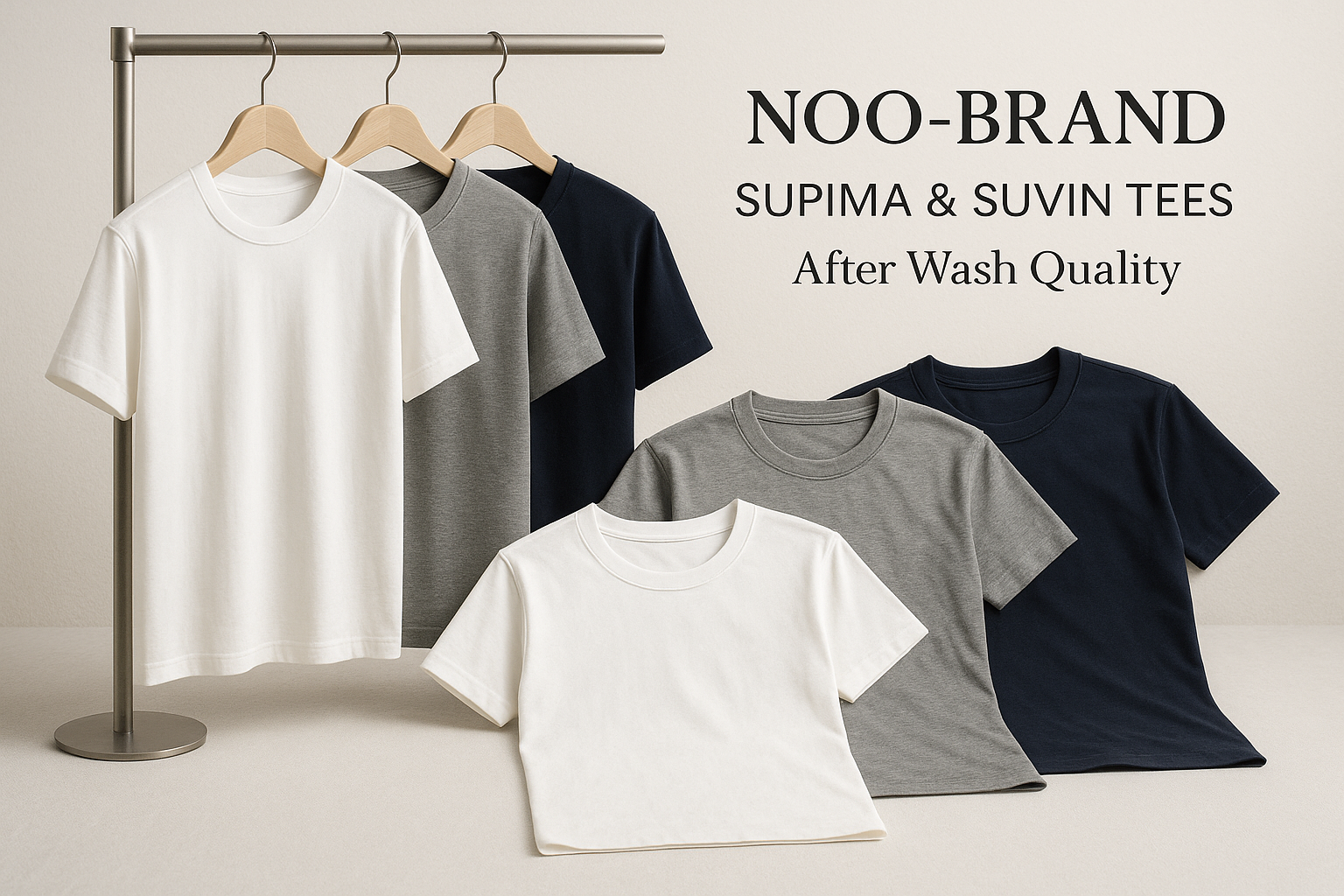 NOO-BRAND Supima & Suvin Tees: After Wash Quality – NOO-BRAND.COM
