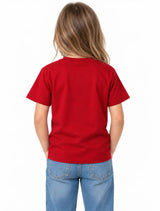 Girls' Suvin Gold Cotton Tee – Red