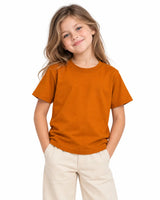 Girls' Suvin Gold Cotton Tee – Rustic Bronze