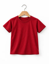 Girls' Suvin Gold Cotton Tee – Red