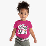 Girls Puppy T-Shirt - Kids Graphic Organic Cotton Tees