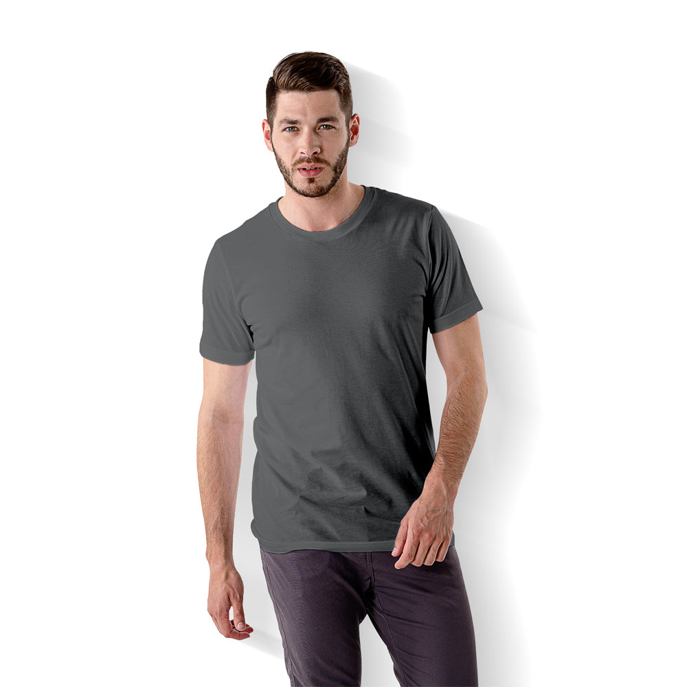 CREW NECK BLANK TEE - DARK GREY