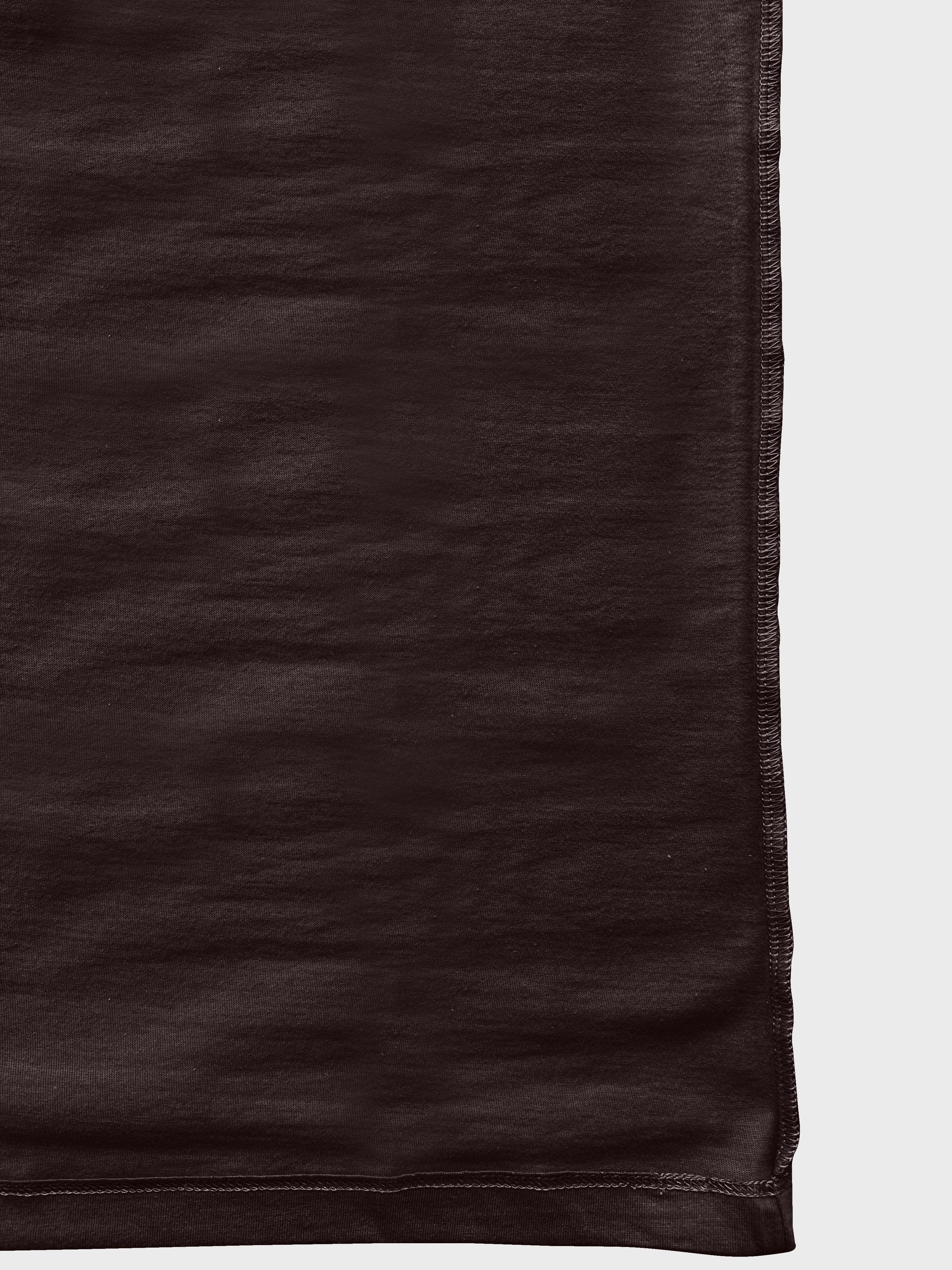 Crew neck Chocolate brown blank T-shirt in side view