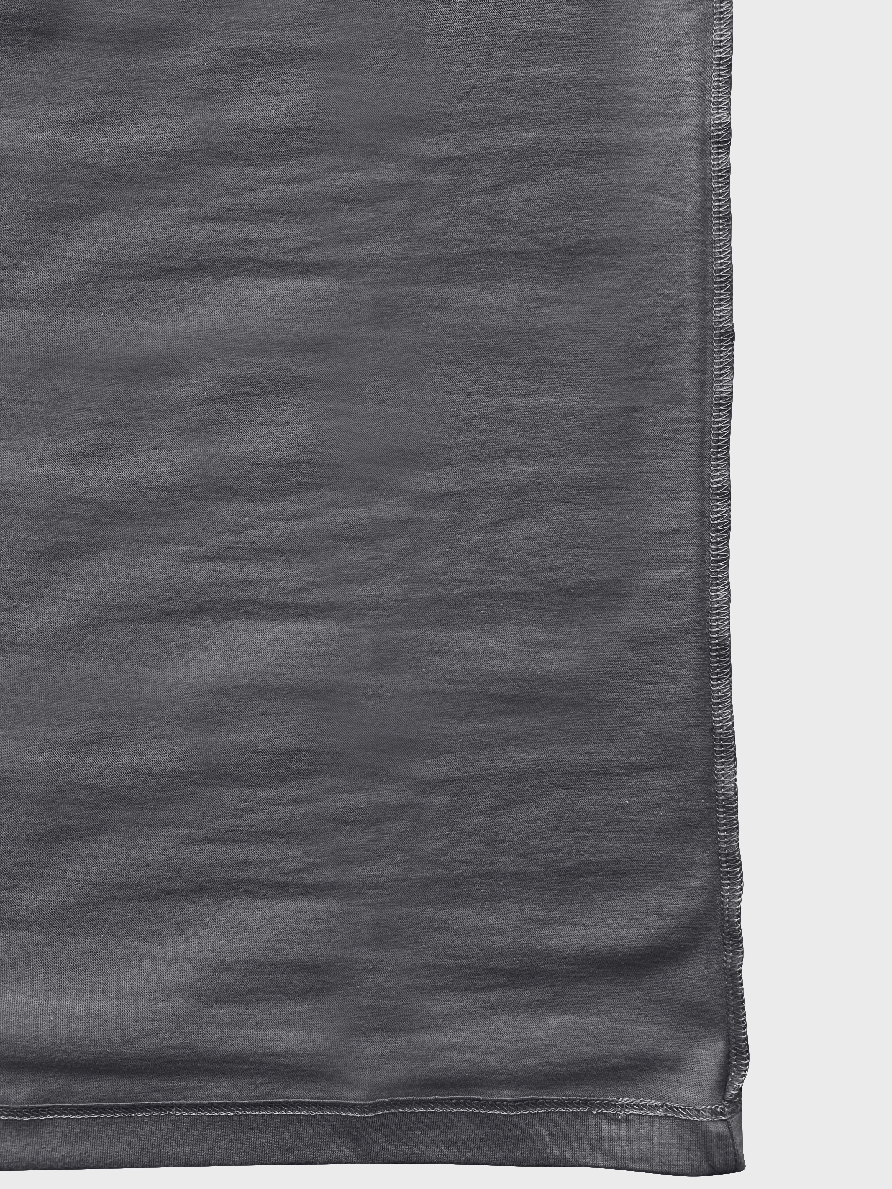 Crew Neck Dark Grey blank T-shirt  in Side view