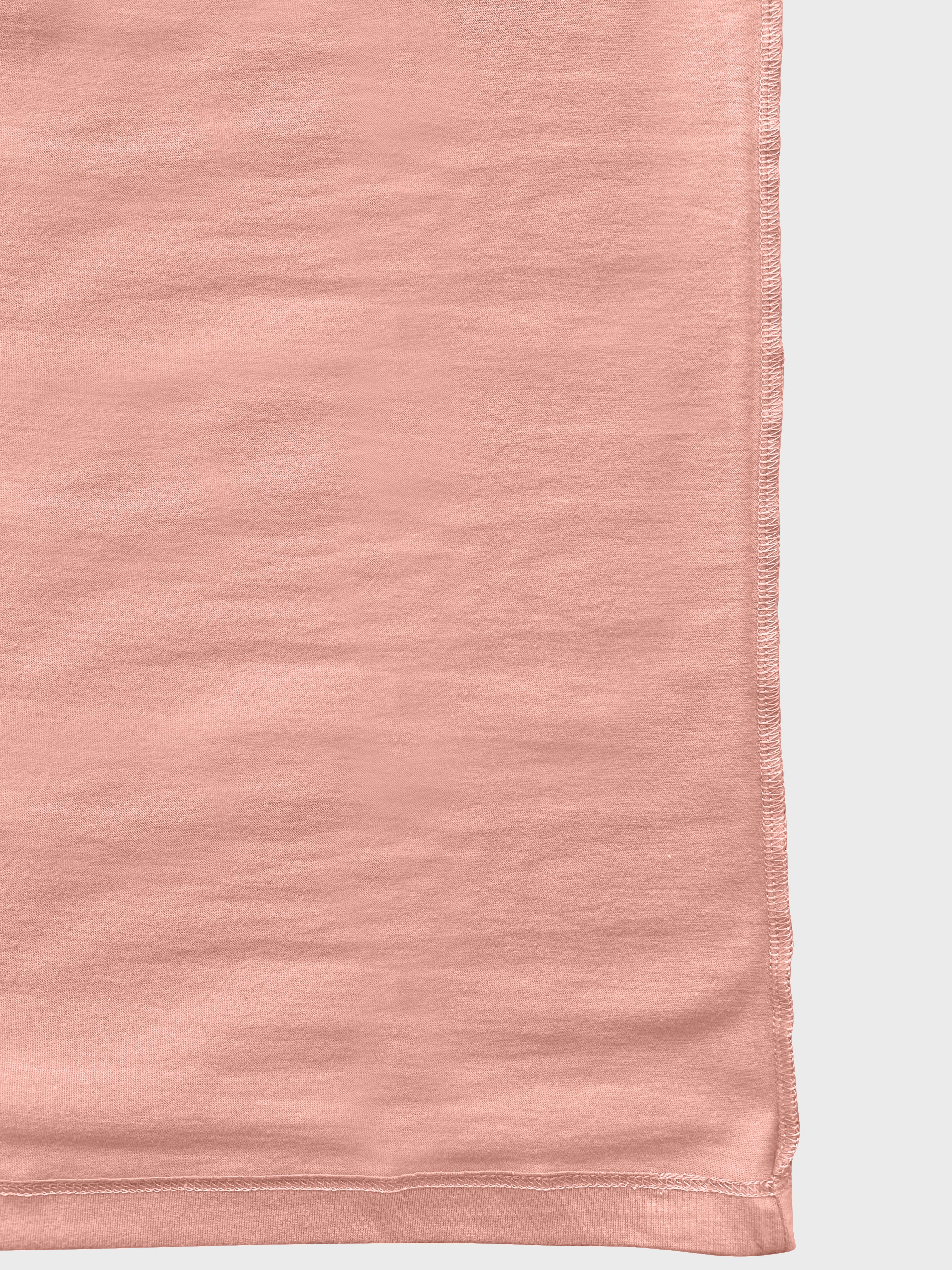 Crew Neck Desert Pink blank T-shirt in side view
