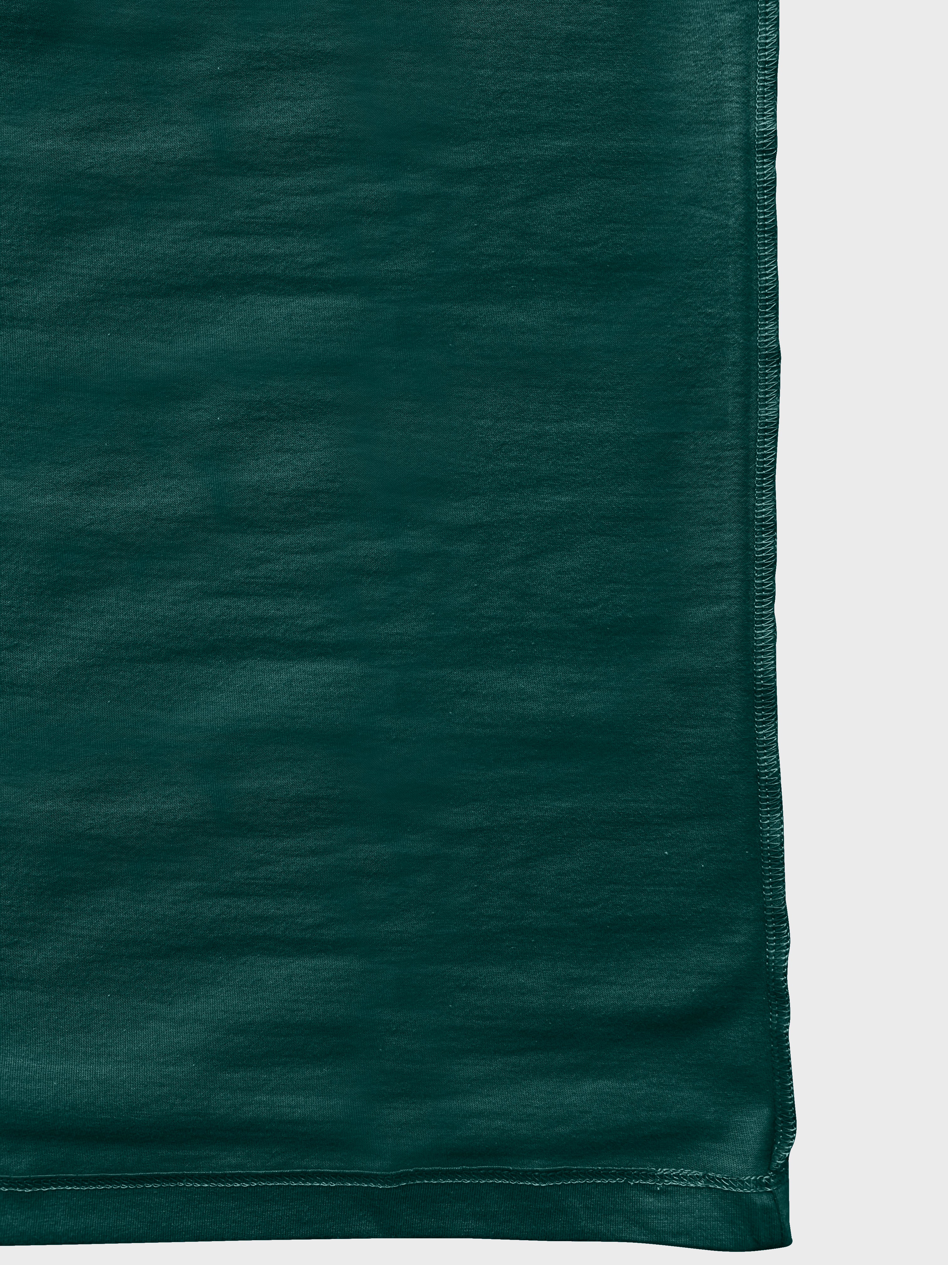 Crew Neck Forest Green blank T-shirt in side view