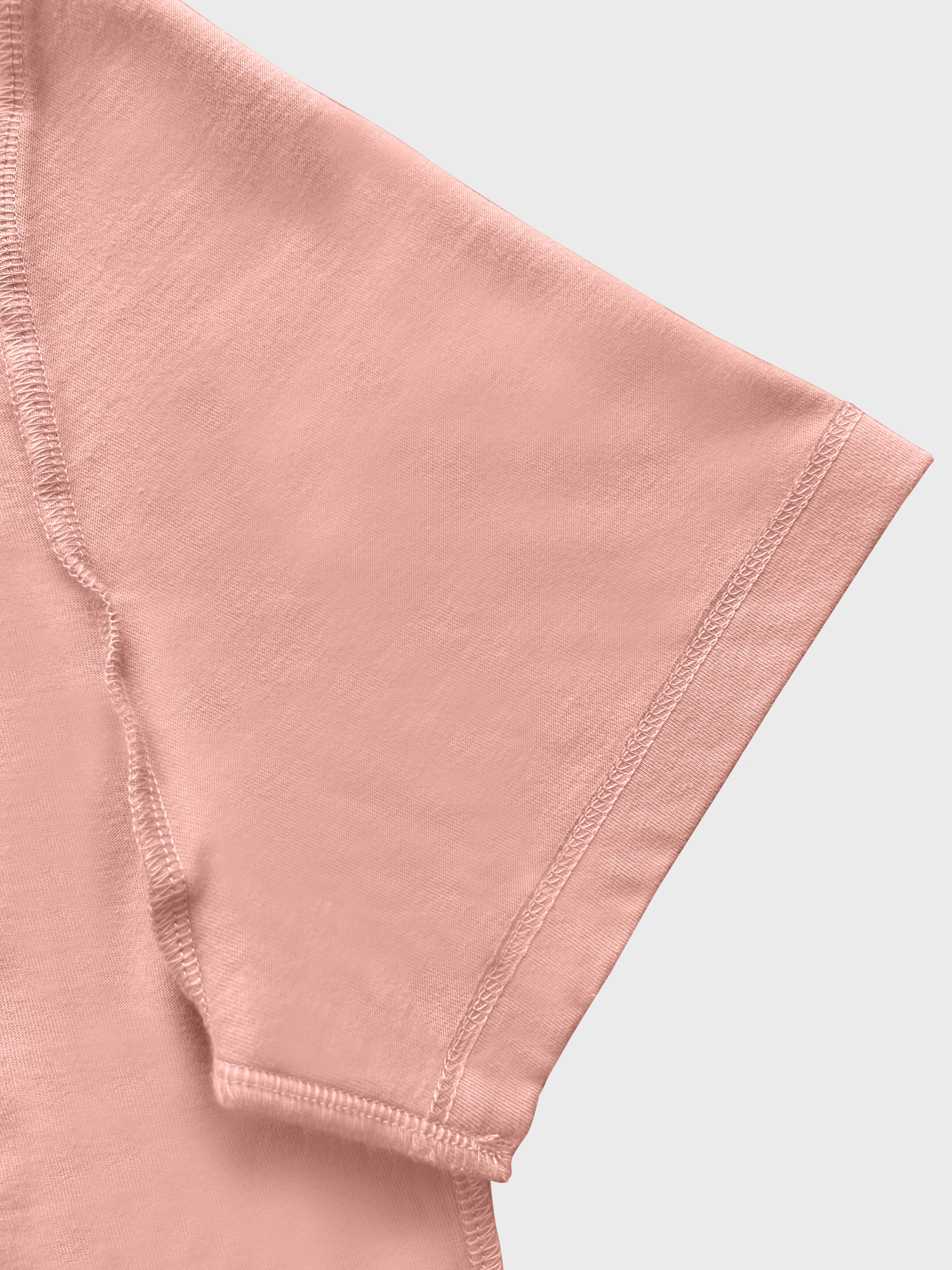Crew Neck Desert Pink blank T-shirt with short sleeve