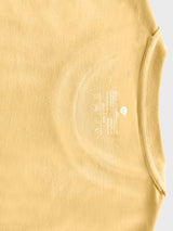 Crew Neck Banana cream blank T-shirt with NOO-BRAND Label