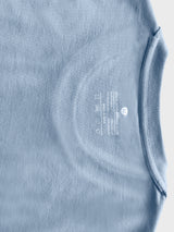 Crew Neck stone Denim plain T-shirt  with NOO-BRAND Label