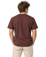 Suvin Gold Cotton Tee – Deep Burgundy Brown | Men's Daily Tee