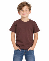 Boys' Suvin Gold Cotton Tee – Deep Brown