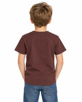 Boys' Suvin Gold Cotton Tee – Deep Brown