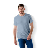 PREMIUM CREW NECK BLANK TEE - STONE DENIM