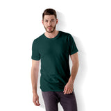 CREW NECK BLANK TEE - FOREST GREEN