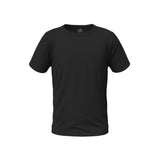 POLYCOTTON CREW NECK T-SHIRT - BLACK