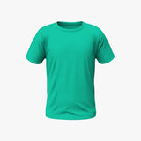 Green t-shirt on a white background