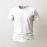 White t-shirt on a light gray background