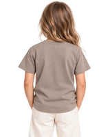Girls' Suvin Gold Cotton Tee – Warm Stone