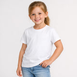 Girl’s Suvin Gold Cotton Tee – Premium White Mid-Weight