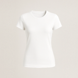 White t-shirt on a light gray background